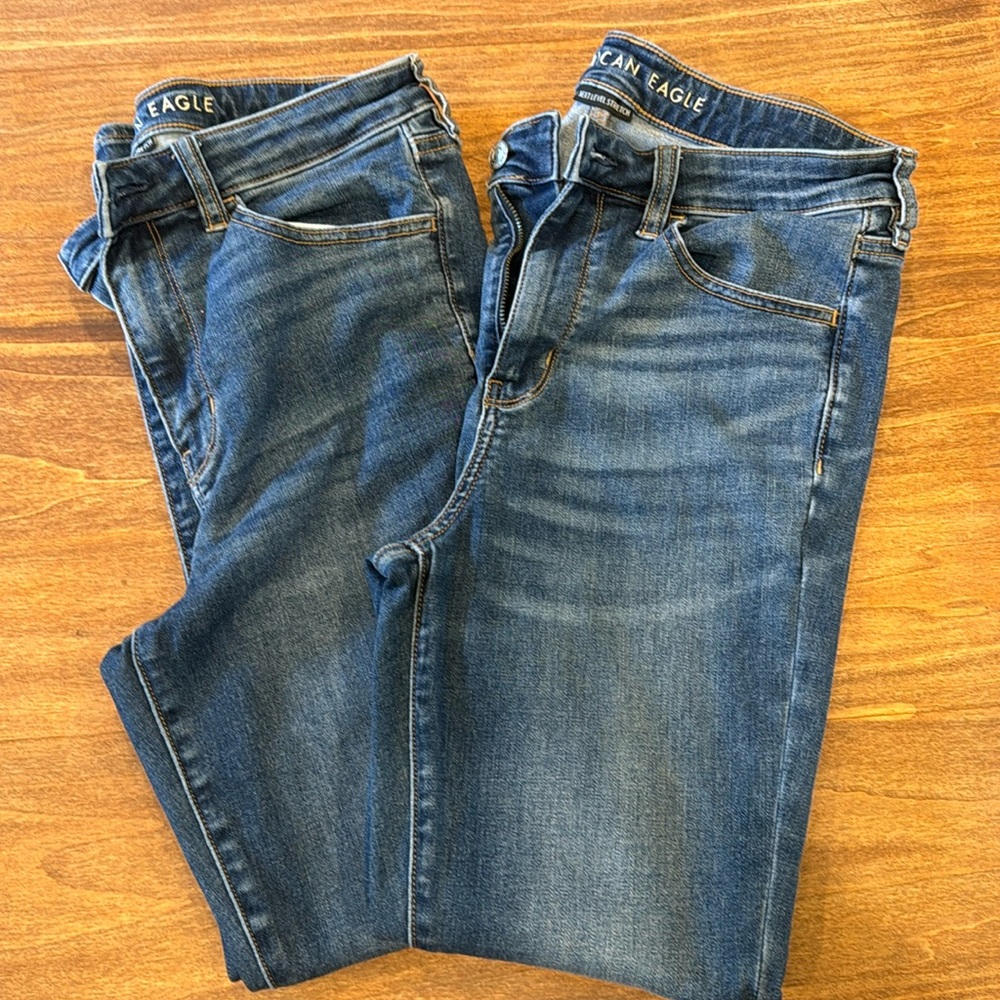 Two Pairs - American Eagle Hi Rise Jeggings Size 12 Short